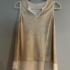 Sugarlips Gold Sequin Asymmetrical Tank Top
